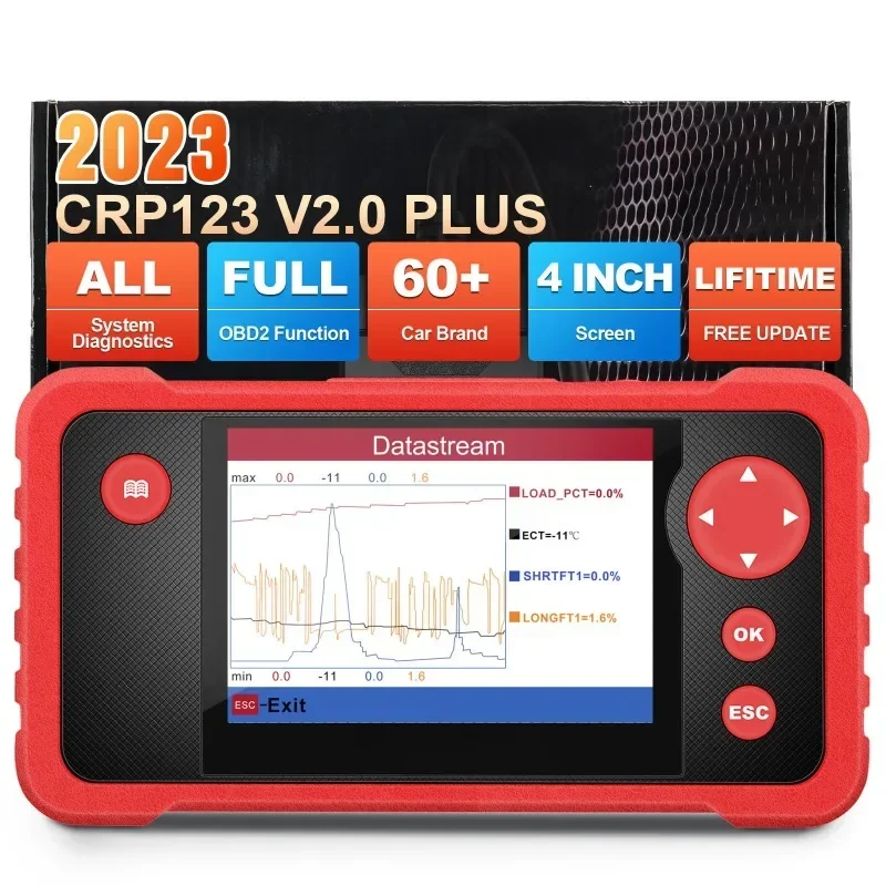 Multilingual configuration of 123/123PLUS OBD2 automobile fault code reading card detector