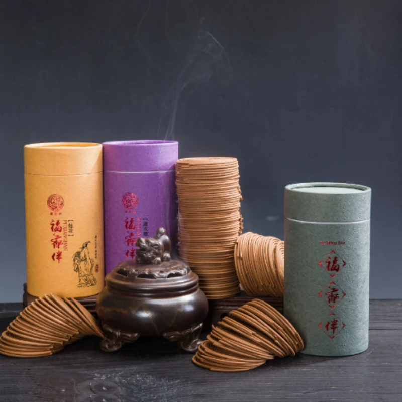 120 Discs 4 Hours Incense Coil Natural Sandalwood Agarwood Indoor Office Scent Burning Home Decor Meditation Purifying The Air