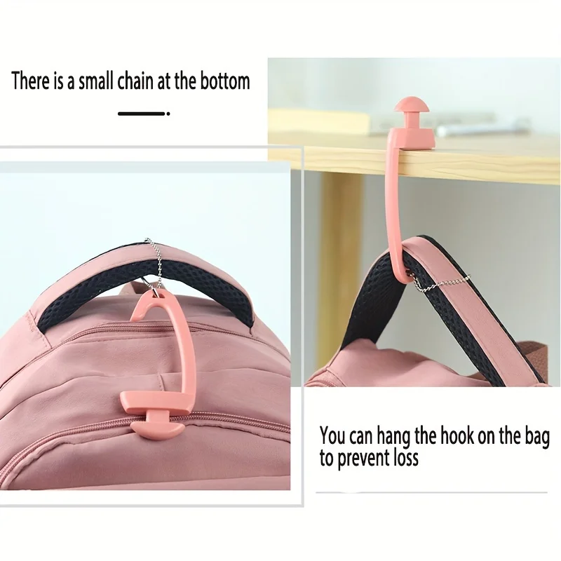 Bookbag Hooks, Student Desk Hooks, Office Desk Hooks, Edge Hooks, Portable Hooks, Nail Free, Hole Free Hooks