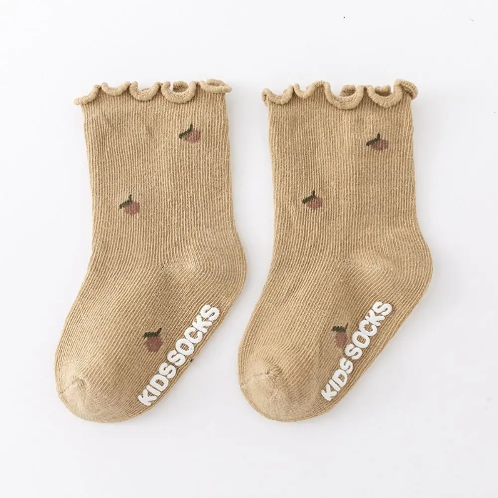 5Pairs Flower Baby Cotton Socks Pleated Autumn Spring Toddle Short Tube Socks Breathable Cute Kids Cartoon Socks Children