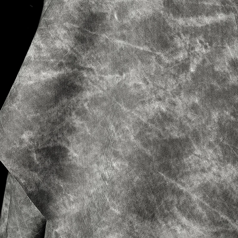 

Retro Denim PU Leather Fabric for Artistic Vintage Printed Jacket DIY Bag Clothing Fashion Coat Cloth Sewing By The Meter