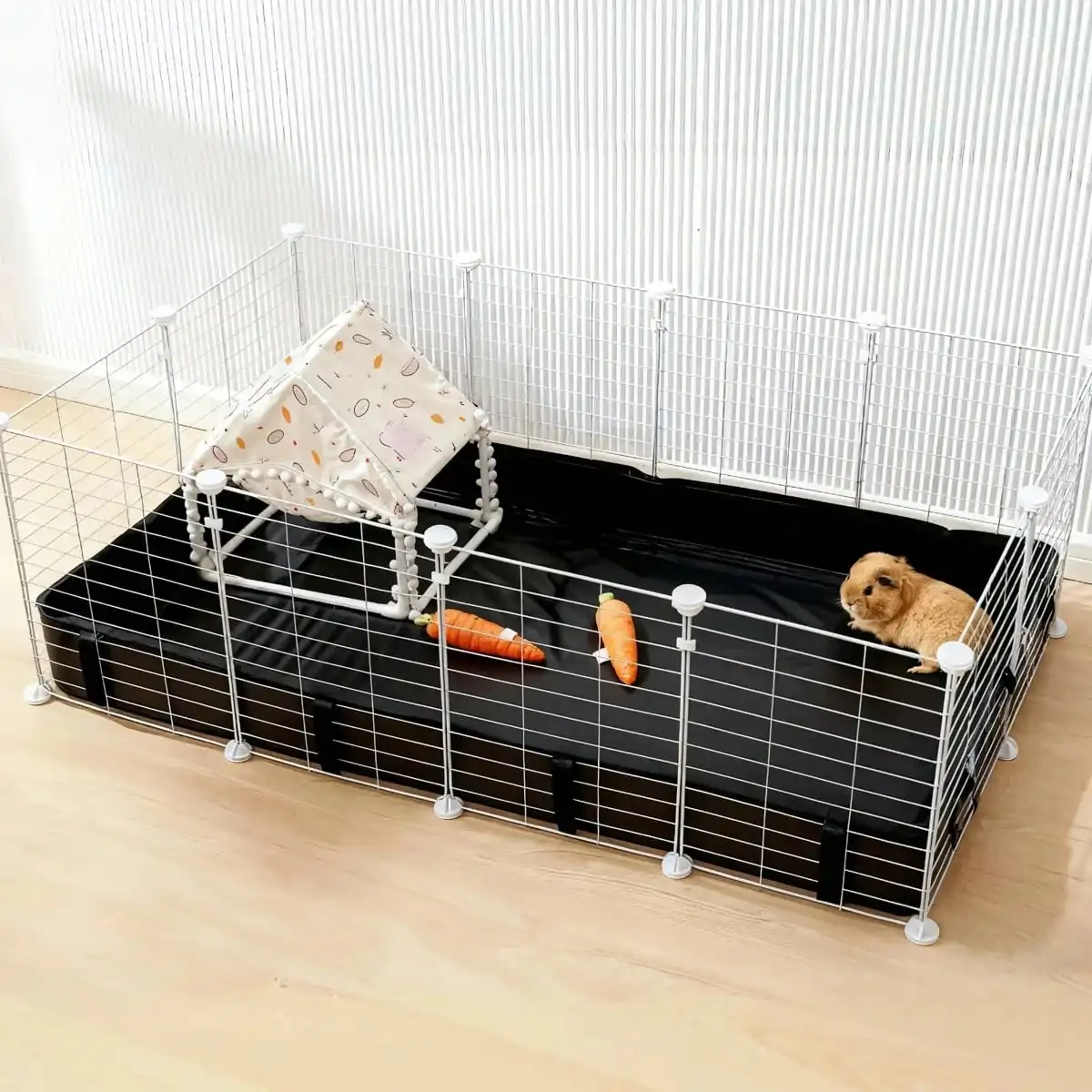 Wasserdichte Kleintierkäfigauskleidung in verschiedenen Größen, waschbare und wiederverwendbare Käfigbodenmatte, auslaufsichere Käfigauskleidung für Meerschweinchen, Hamster und Kaninchen – Detail 3