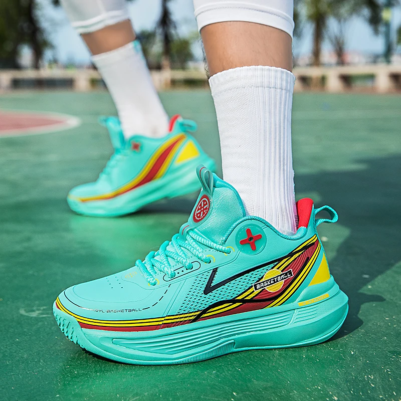 Basketbalschoenen voor heren Ademende demping Antislip Draagbare hardloopschoenen Gymtraining Atletische basketbalsneakers voor dames