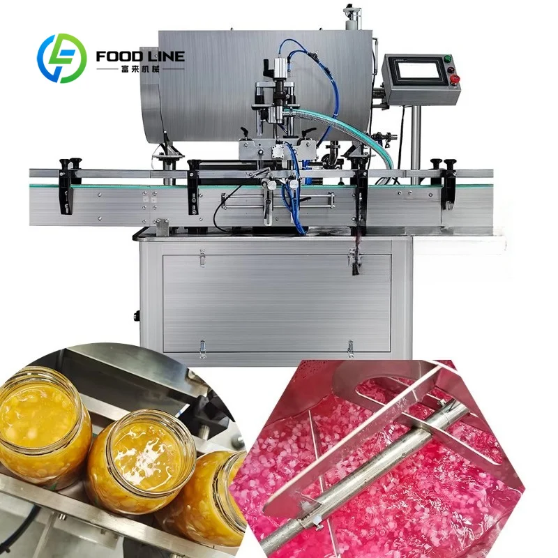 customized stirring filler blend paste filler automatic bottling machine for garlic chili puree spicy dipping sauce