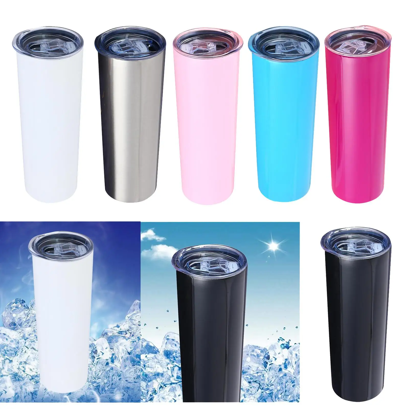 Multipurpose Insulated Mugs 600ml/20 Oz Insulation Mugs with -Proof Lid