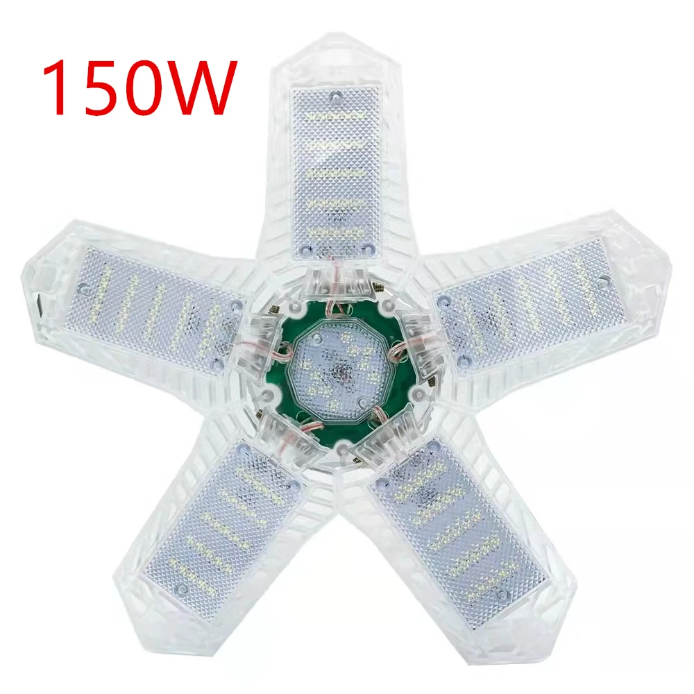 150W Folding Garage Lighting LED Light B22 E26 E27 E39 E40 Ceiling Lamp LED High Bay Lights UFO Deformable BulbAC110V 220V Bulb