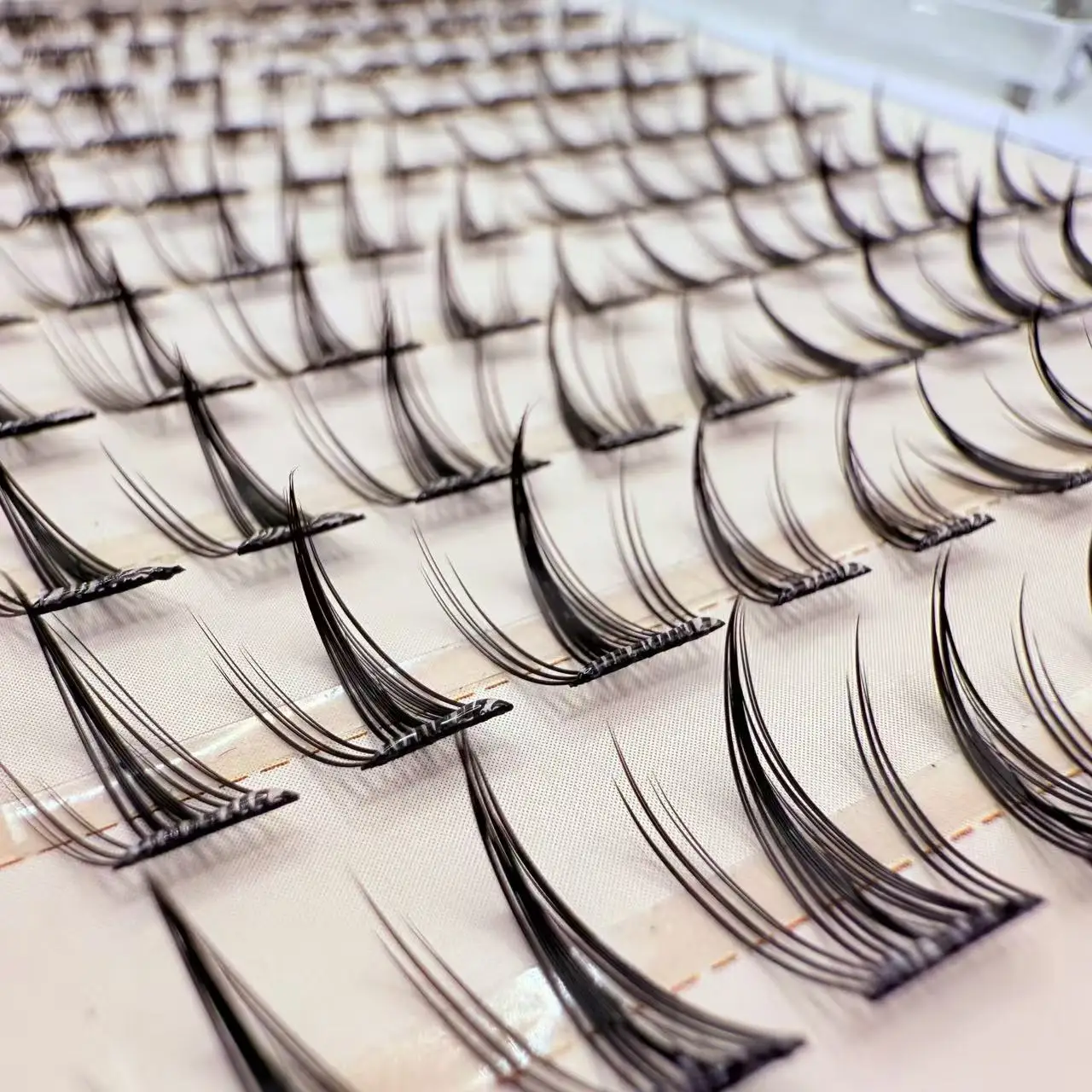 حار بيع 10 صفوف الجزء لاش الرموش الصناعية، لاصق خالية من لارتداء اليومي