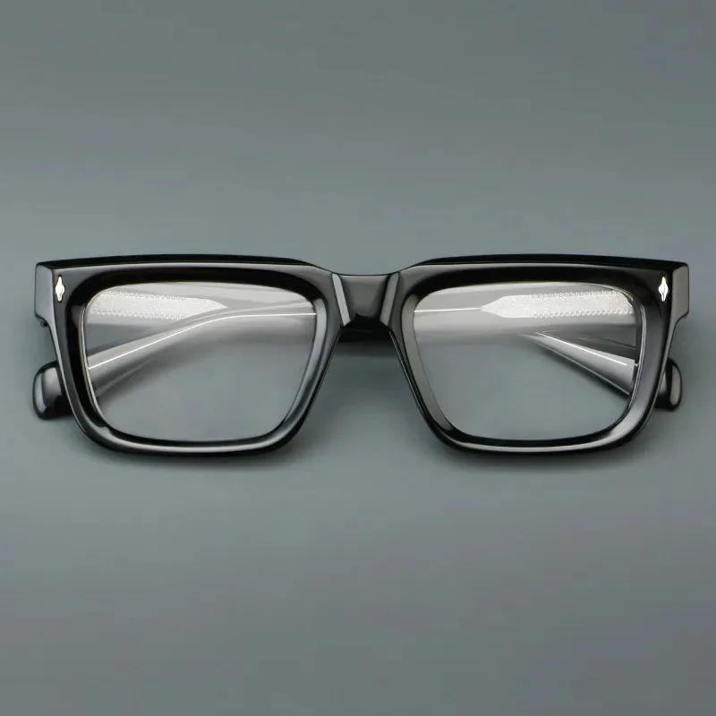 

Handmade Acetate Reading Eyeglasses Man Glass Frame Men Square Thick Acetate Frame High Quality Glasses Optics Eyewear
