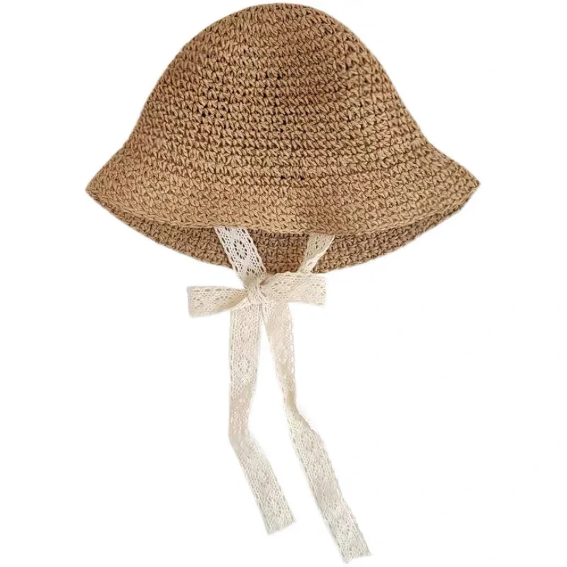 Chapeau d\'été Pour bébé avec nœud en paille, Panama, princesse, Pour la plage, Pour Enfants