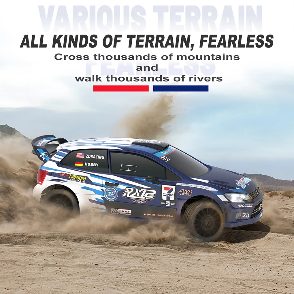 ZD Racing 1/12 RX12 Rally Car 4WD Brushless Electric RC Car 50-80KM/H High Speed Off-road RC Car Model For Kids and Hobbyists
