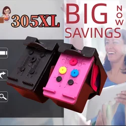 ตลับหมึก305XL ผลิตซ้ำได้สำหรับตลับหมึก hp305 HP 305สำหรับ HP Deskjet 2320 2710 2720 2730 1210 1215 4100 1212 1255 4122
