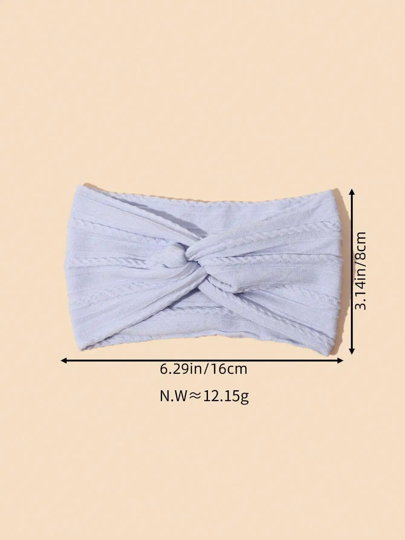 

3pcs/Set Plain Color Elastic Knotted Nylon Headbands, 4-Season Wear