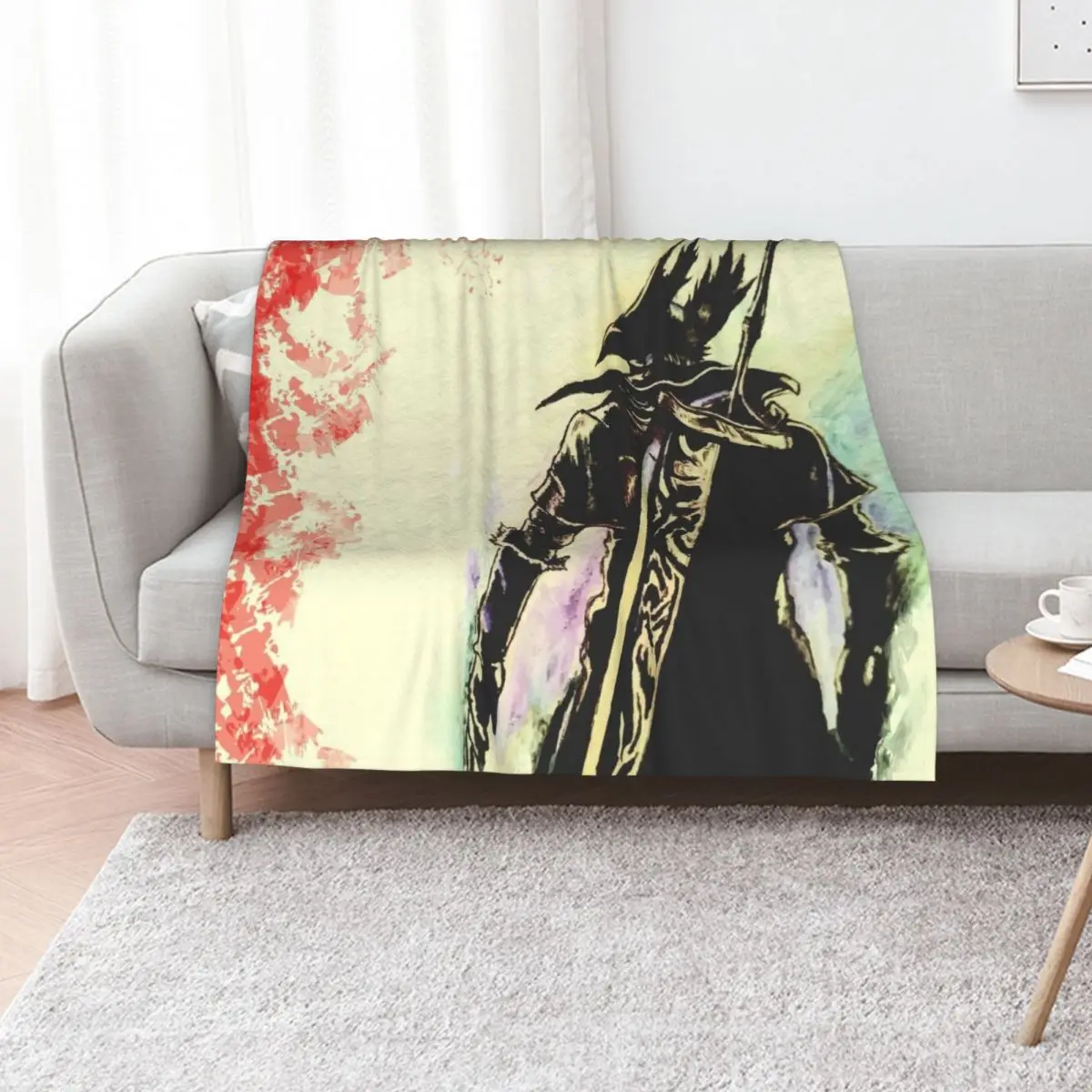 Hunter of Nightmares || Bloodborne Throw Blanket Giant Sofa Decoratives Sofa Quilt Baby Bed Beautifuls Blankets