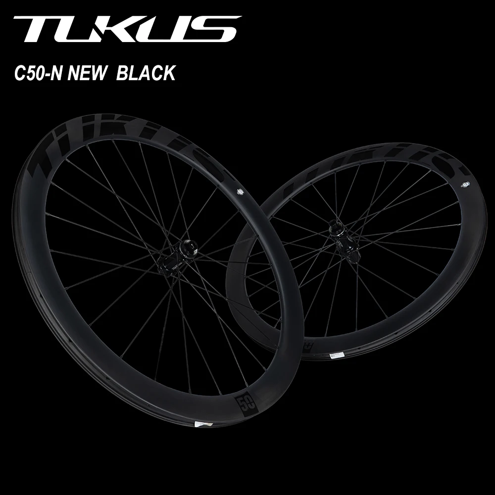 TUKUS C50 N New Decals Cycling Wheelset Bicycle Wheels Carbon Wheels Disc Brake Rims Center Lock UCI Approved Bike Wheel