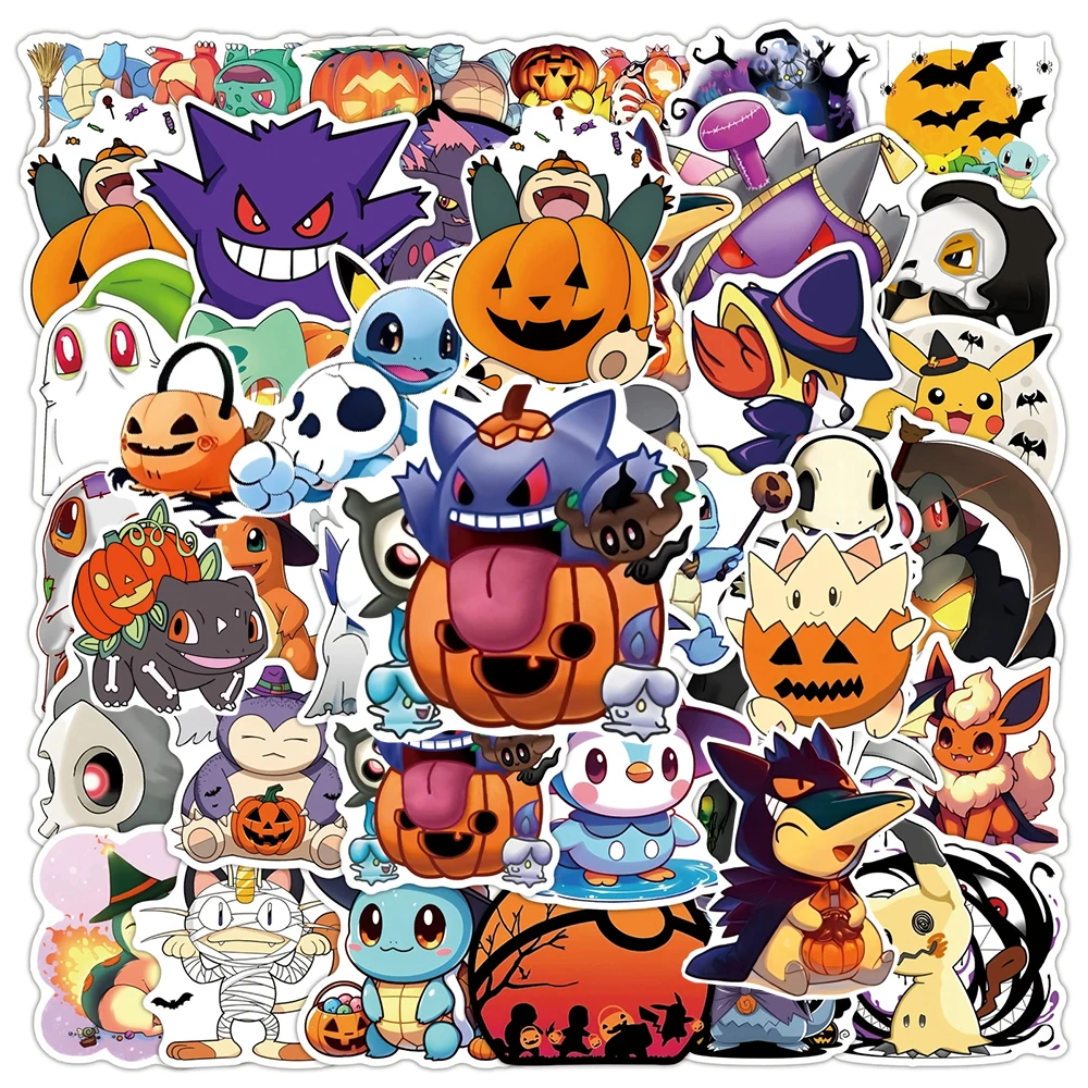 10/30/50 Stück Halloween-Stil Pokemon Anime Aufkleber Niedliche Graffiti Skateboard Handyhülle Laptop Coole Dekoration Aufkleber Spielzeug Geschenke – Detail 1