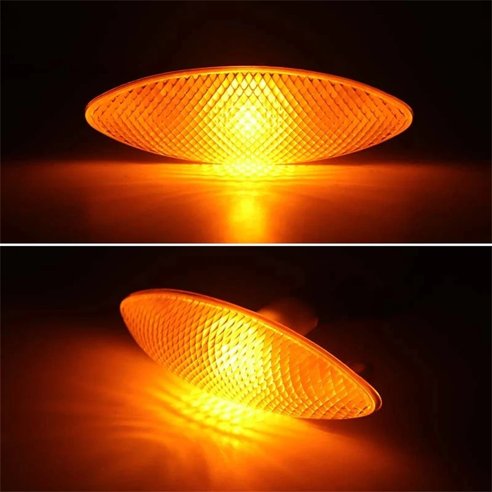 Left Right Corner Lamp Side Indicator Repeater for durable Plastic Clear Lens Cover Weather Resistant As Picture Shows