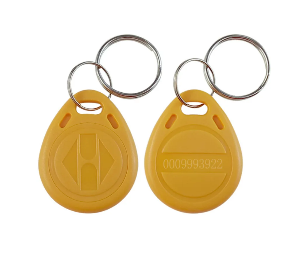 10pcs 125khz RFID Proximity Keychain TK4100 Card Tag Key Keyfob Door Entry Access Control KeyChain Token RFID Keyfob Read Only
