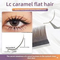 Brown Sugar Color Lash Extensions LC Fox System Air Flat Ultra Soft 0.150.20 Double Tip Professional Makeup Artist Special