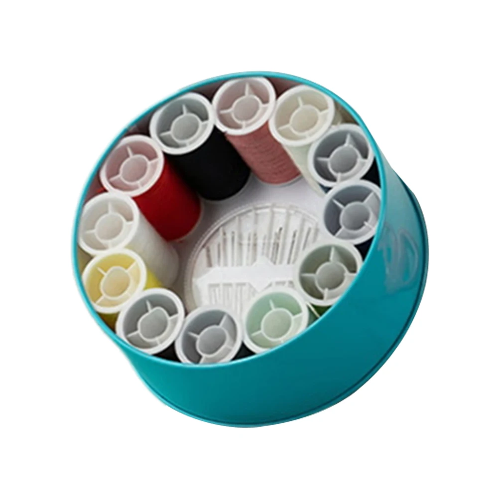CKid Sewing boxes, Sewing Box Sewing Kit，Round Sewing BasketSewing Kit for Adults Travel Sewing Box