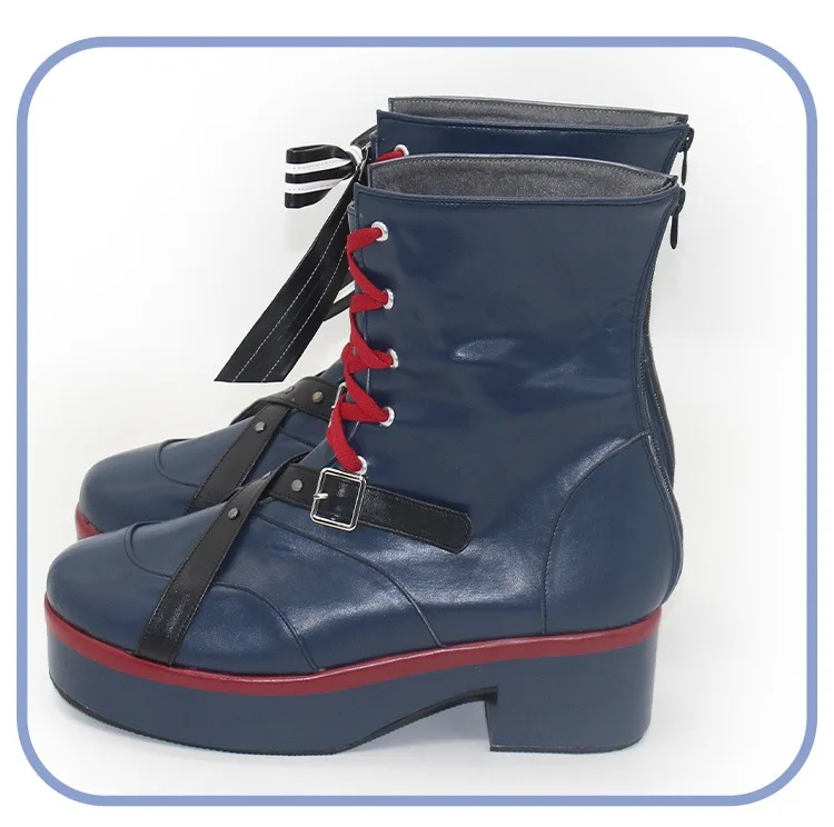 الذكرى السادسة هوشو البحرية تأثيري أحذية أنيمي اكسسوارات Vtuber تأثيري الدعائم بولي أحذية أحذية من الجلد أحذية الهالوين مخصص