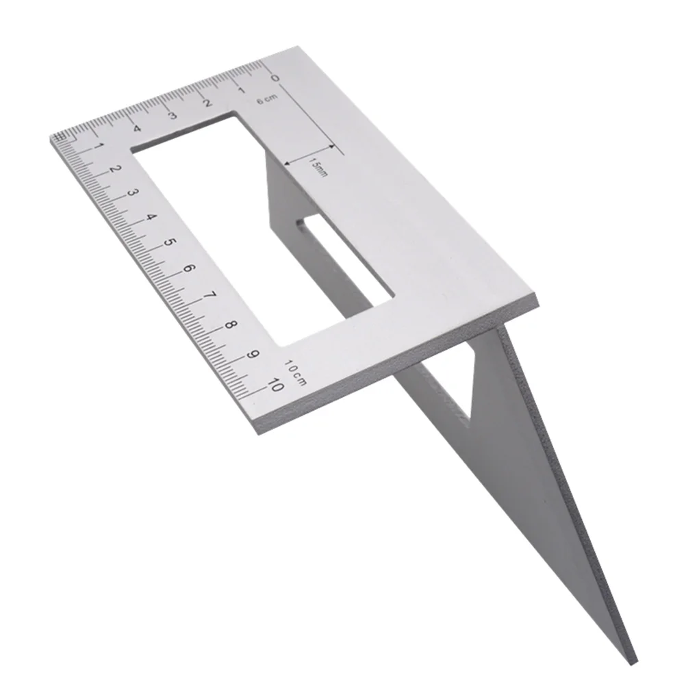 

Aluminum Alloy Scribing Ruler 45 90 Degree Right Angle T Ruler Clear Scale Household Woodworking Easy Use Time High