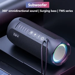 TG227 Bluetooth Speaker Wireless Bass Subwoofer Waterproof Outdoor Portable Column Boombox FM TF Stereo Loudspeaker Music Center