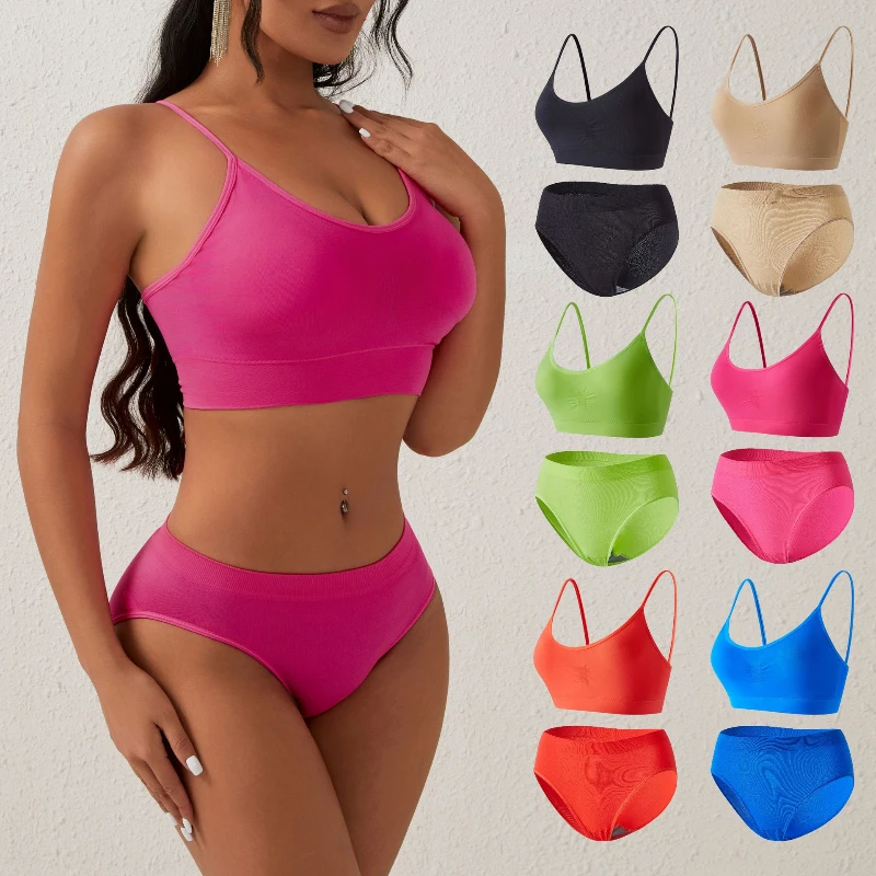 

Comfortable Without Steel Rims Women's Underwear Lovely Breathable Soft Women's Bra Fashion Elegant Exquisite Women's Set