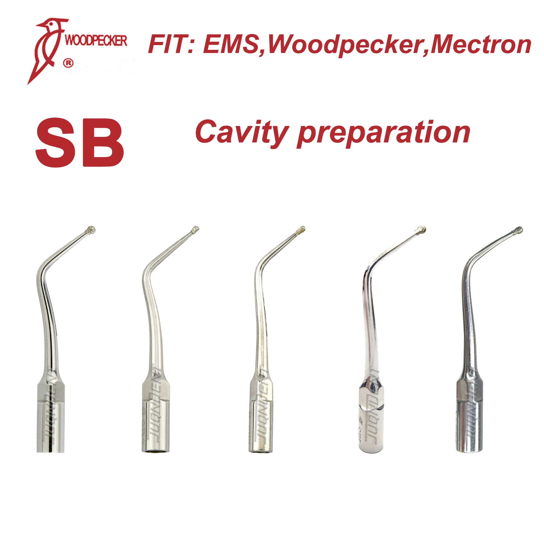 Woodpecker Scaler Tips Dental Ultrasonic Scaler Tip  SB1 SB2 SB3 for Cavity Preparation Fit EMS Mectron Scaler Handpieces