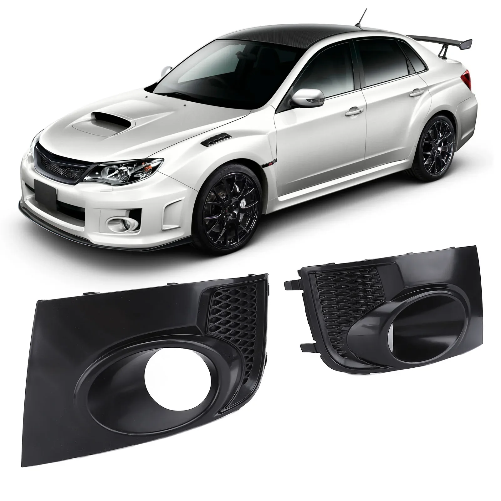 

1 пара противотуманных фар, глянцевая черная накладка на передний бампер ABS OEM 57731FG290 57731FG300 для Subaru Impreza WRX STi 2011-2012