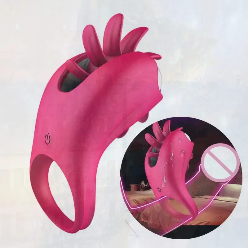 قفص العفة محفز فراغ لا حلقات صوت للرجال اللسان Viberator للنساء الإناث الاستمناء هزاز المكبس #5