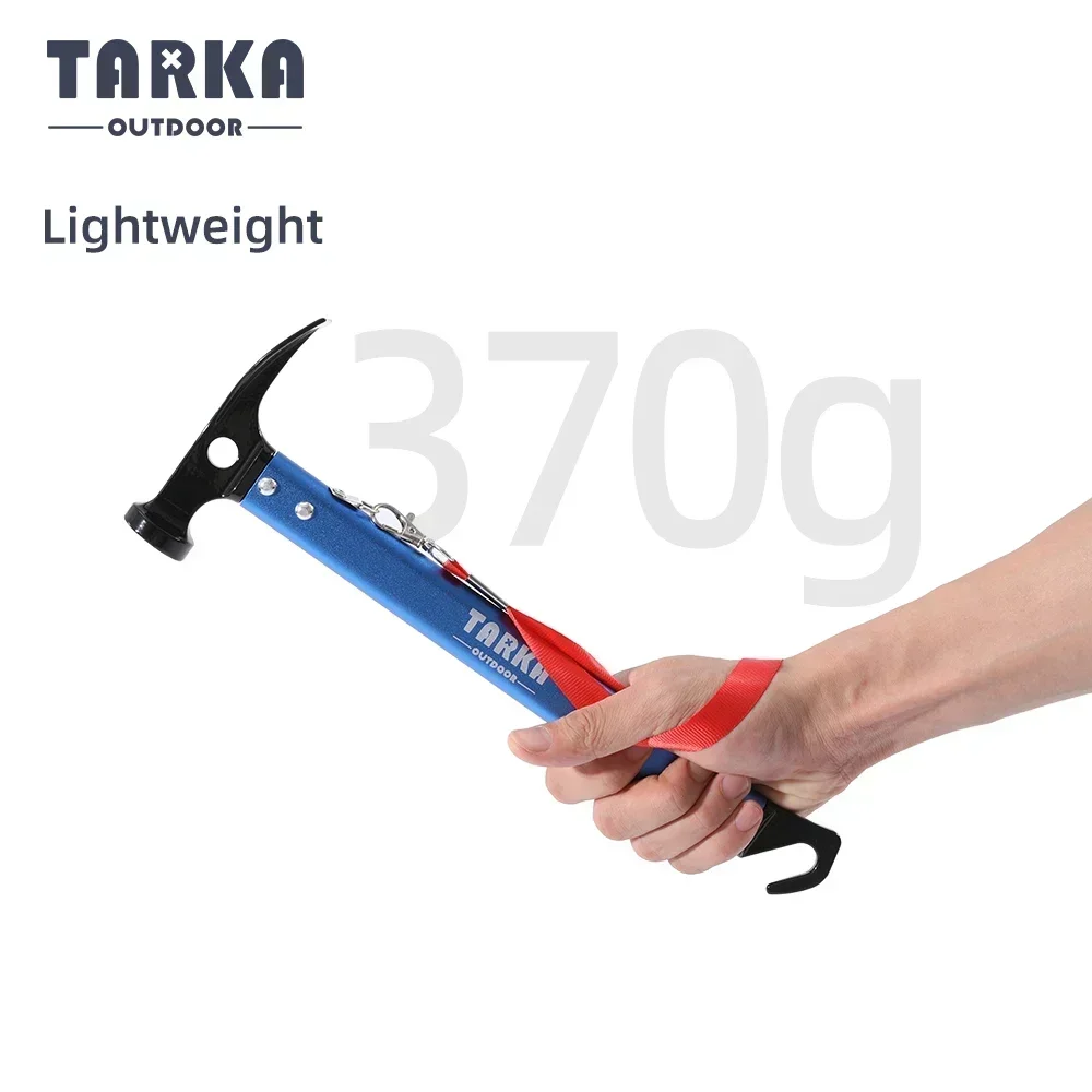 TARKA Camping Hammer Tent Pegs Set Lightweight Hammers Trap Tent Stakes Camping Tent Hammer Nails Outdoor Gadget Accessories