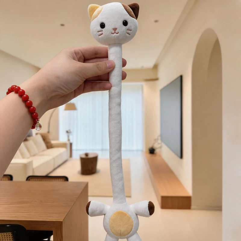 37cm Cute Long Neck Pendant Series Plush Toy Calico Cat Goose Bear Penguin Tortoise Elephant Doll New Bag Hanger Decor