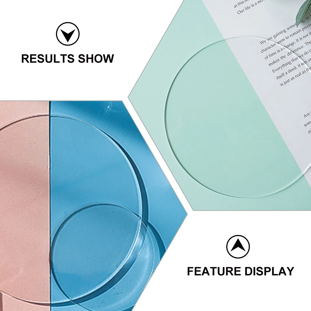 

3 Pcs Acrylic Board Transparent Display Photo Props Cosmetics Background Makeup Decoration DIY Boards Scratch Resistant Easy Cut