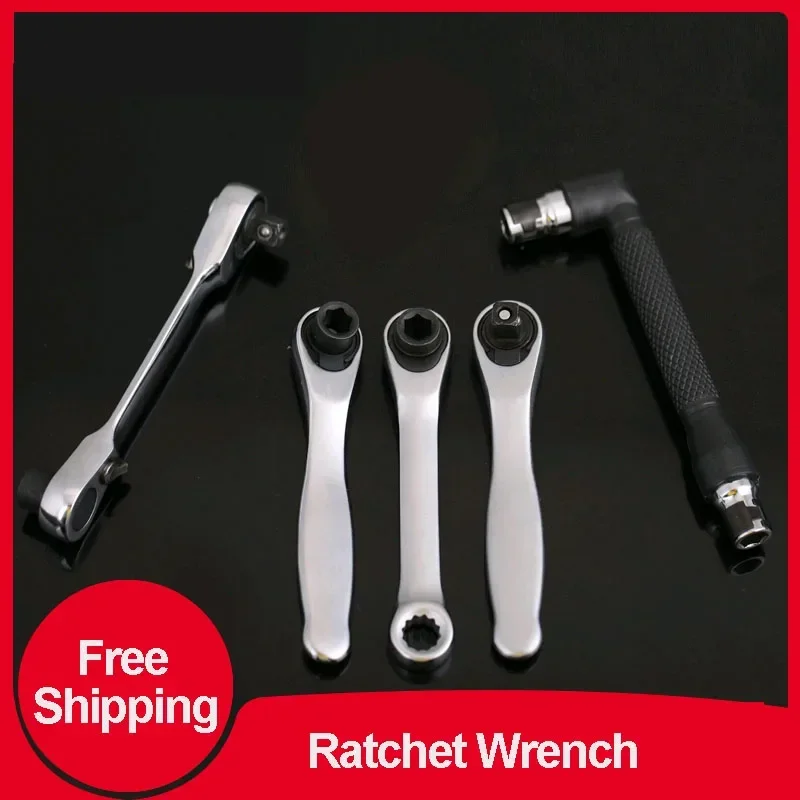 Ratchet Wrench Heavy Duty Thorns Fast Energy Saving Wrench Double-way Automatic Multi-function Sleeve Electric Bit Set