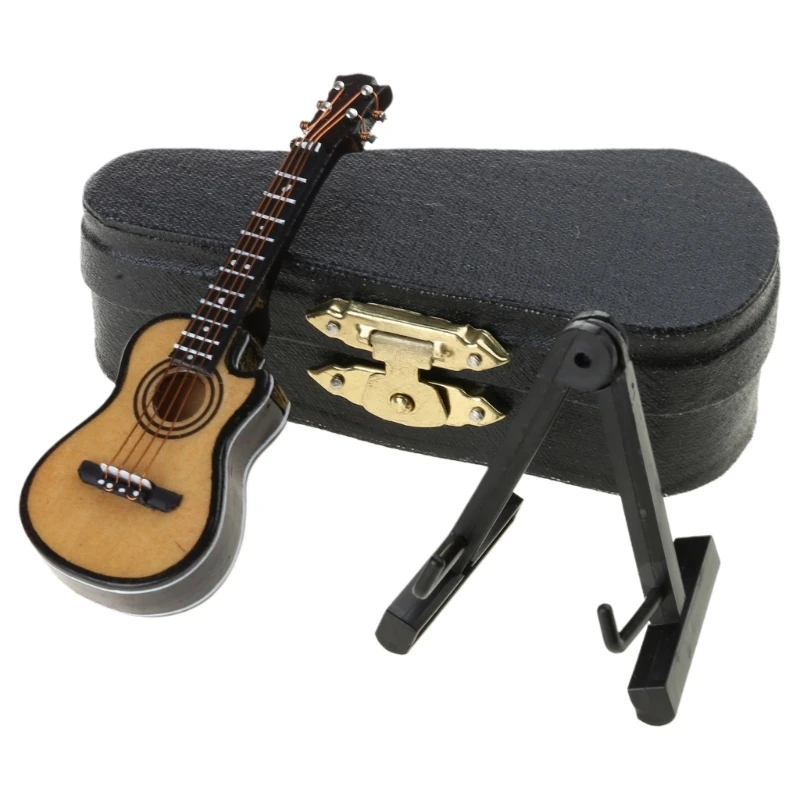 

Изысканная мини-гитара с подставкой и для украшения чехла для домашнего декора для любителей дропшиппинга