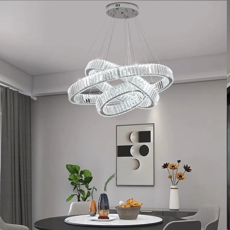 Modern Crystal Living Room Pendant Light Indoor Lighting Ceiling Light LED Pendant Light Living Room Indoor Lighting