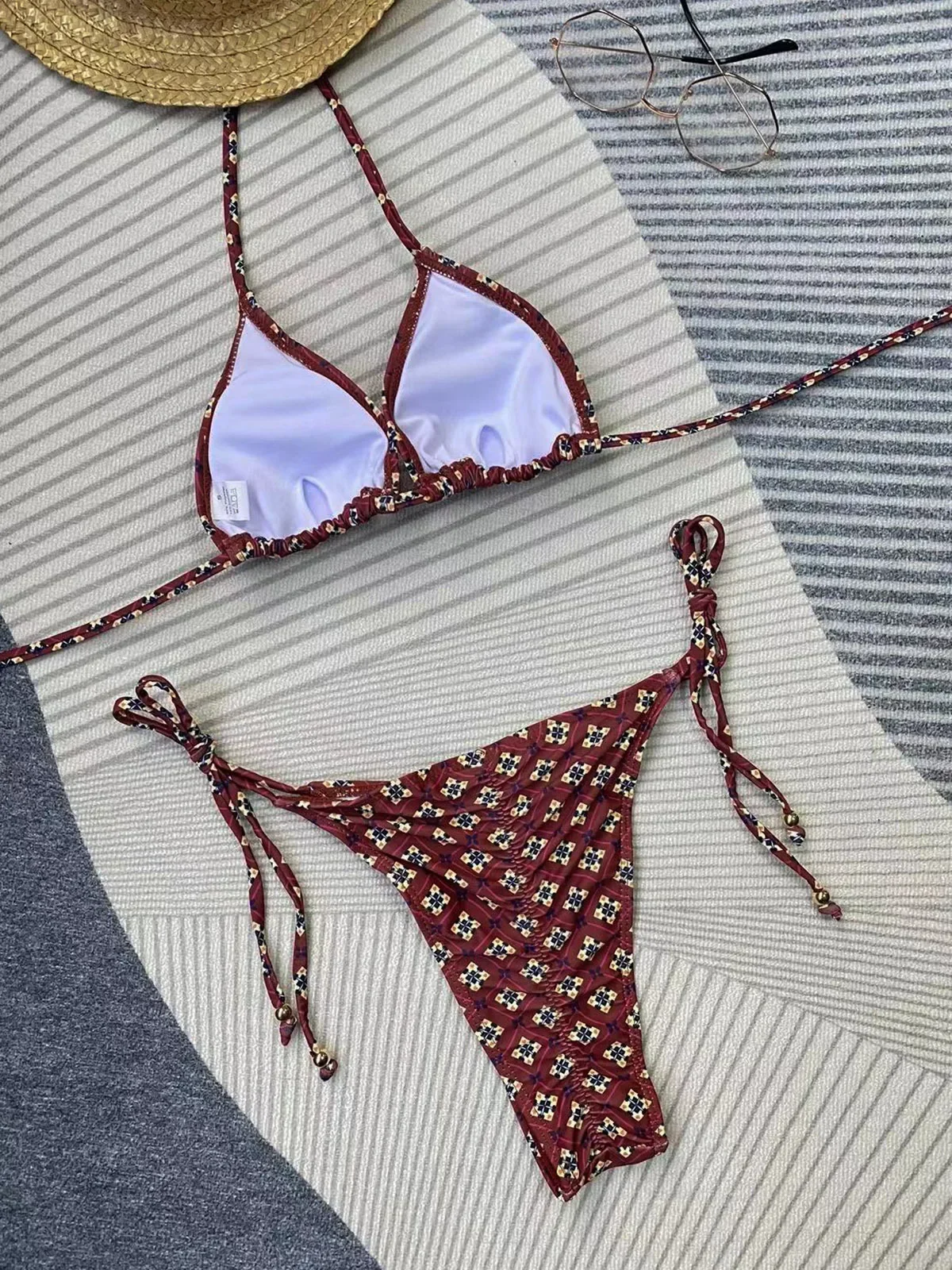 Sexy Swimsuit Women Bikinis Sets 2023 Print Swimwear High Cut Female Bathing Suit Push Up Biquinis Bandage Brazilian Beachwear