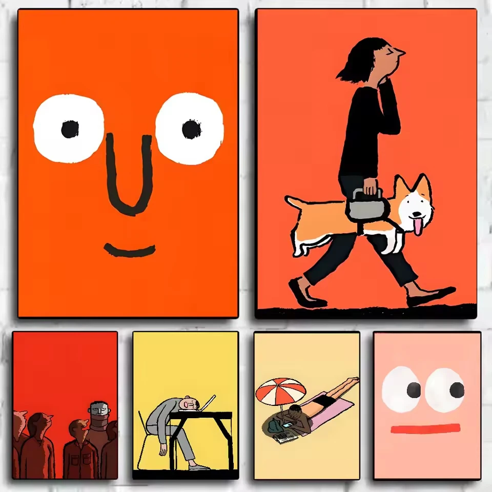 

J-Jean Art Jullien Poster Pictures Wall Decoration Items Interior Posters Room Decor Man For Home Coffee House Bar Vintage Mural