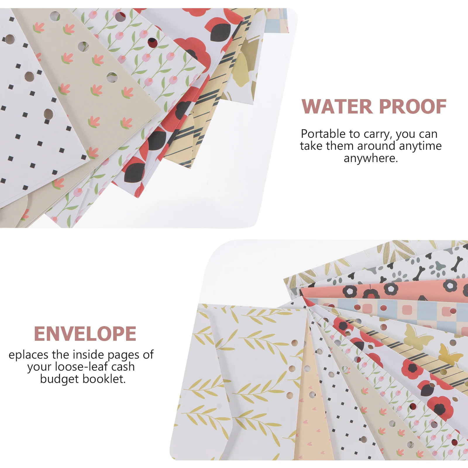 

1 Set Cash Envelopes For Budgeting Decorative Portable Expense Tracking Sheets Money Management Diy Budget Tools Loose-Leaf