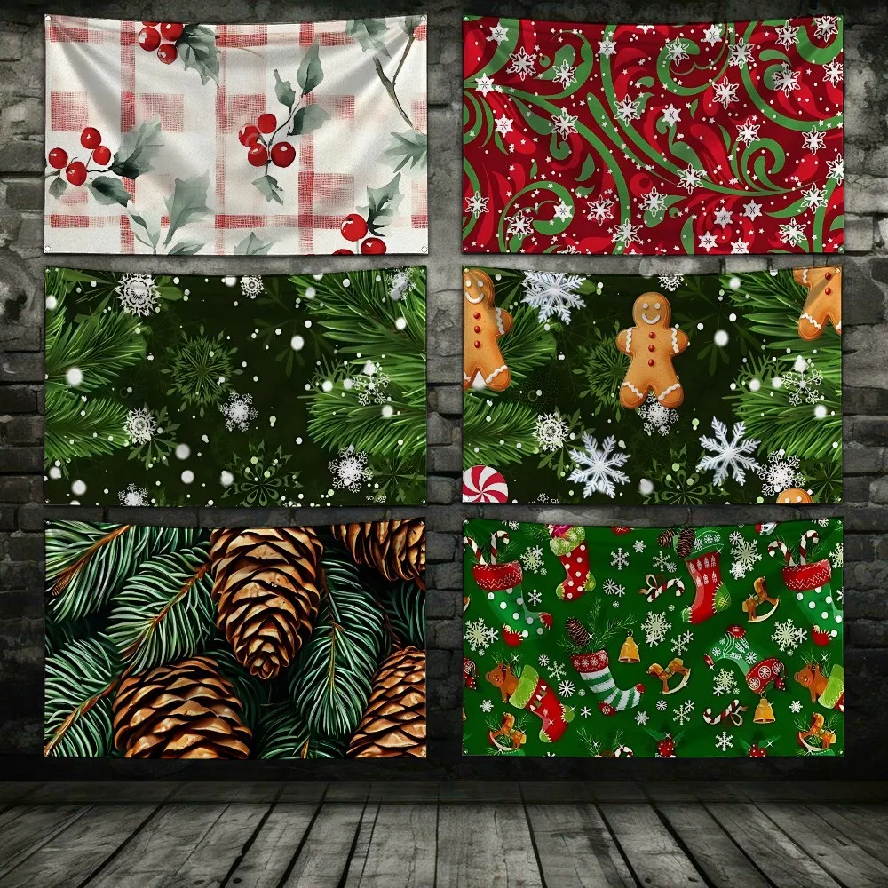 2026 Christmas patterns Flag 3X5 Ft Personalized Flags Design Your Image Funny Tapestry Poster Dorm Room, Living Room, Bedroom