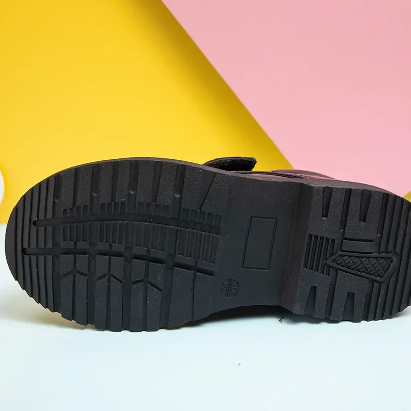 Boys Leather Shoes Spring Autumn Fashion Kids Soft Sole Shoes School Student Performance Flats Big Children\'s Shoes Black Formal
