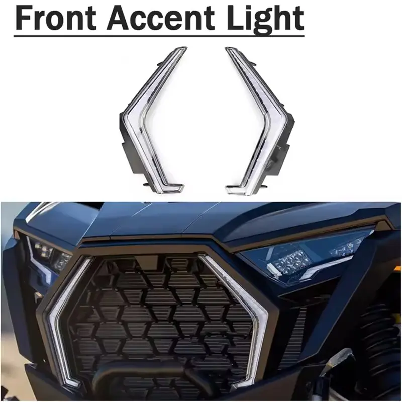UTV ATV For Polaris RZR Pro XP XP4 S 4 Ultimate R Sport 2025 2026 Front Fang Accent LED Turn Signal Light