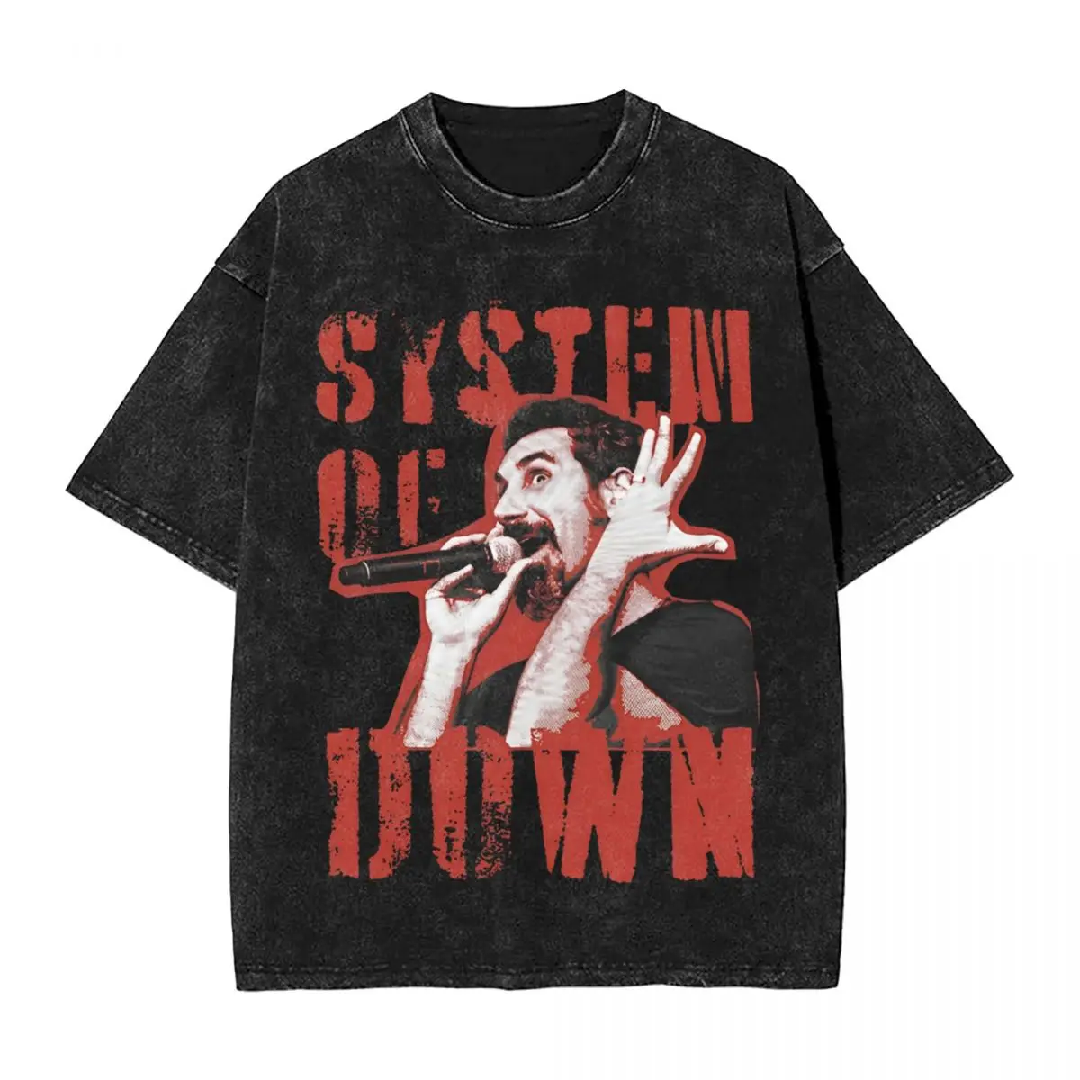 System Of A Downs Washed T Shirt Couple America Stadium Tour 2025 Y2K Cotton T Shirts Crew Neck Harajuku Tees Plus Size Clothes