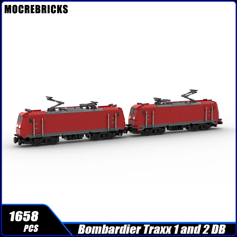 City Railway Germany Commuter Train MOC Building Block High Speed Train Passenger Carriage Sets Assembly Model Brick Toys Gifts