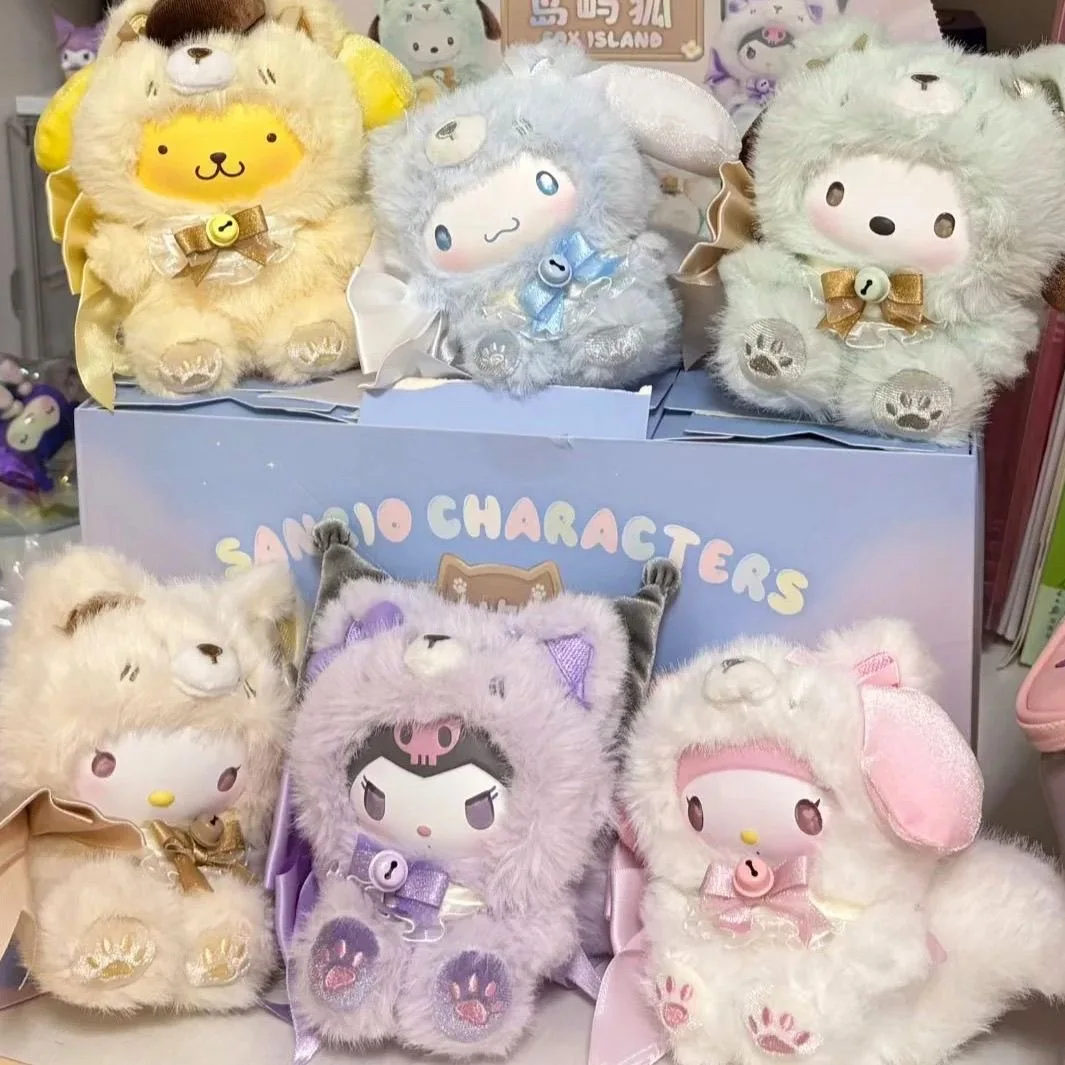 

@HOT Sanrio Kuromi Fox Island Series Vinyl Plush Blind Box Cartoon Cute Hello Kitty Kuromi Pendants Girl Bag Ornament Toy Gifts