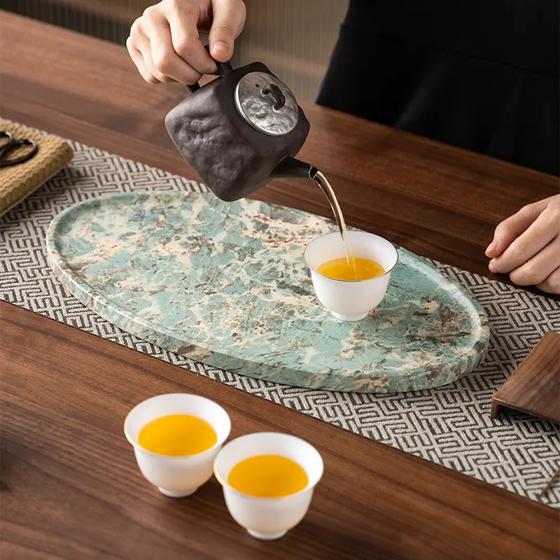 Small Japanese Tea Tray Serving Decorative Ceramic Marble Ceremony Table Tea Tray Hospitality Tableware Bandejas Home Products
