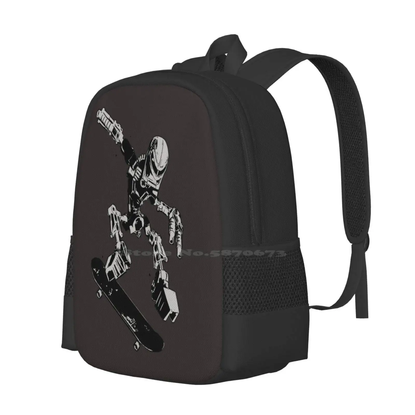 Lewa Shredding School Bags Travel Laptop Backpack Bionicle Lewa Toa Skateboard Shredding Skater Skating