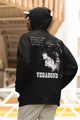 Vagabond Hoodie Oversized Unisex sweatshirt Vintage Loose Retro Fashion Short Sleeves Classic high quality Couples Comfortable