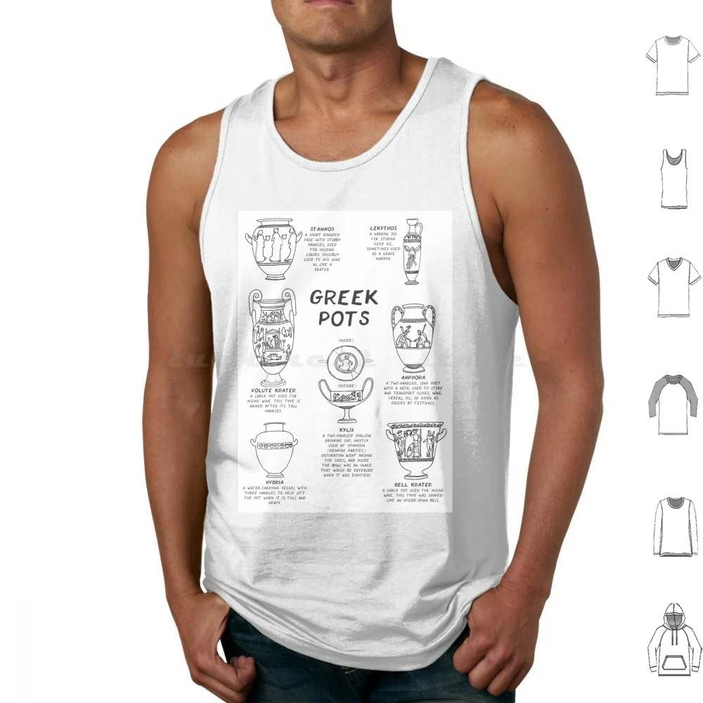 Greek Myth Comix-Guide To Pottery Tank Tops Vest Sleeveless Ancient Pots