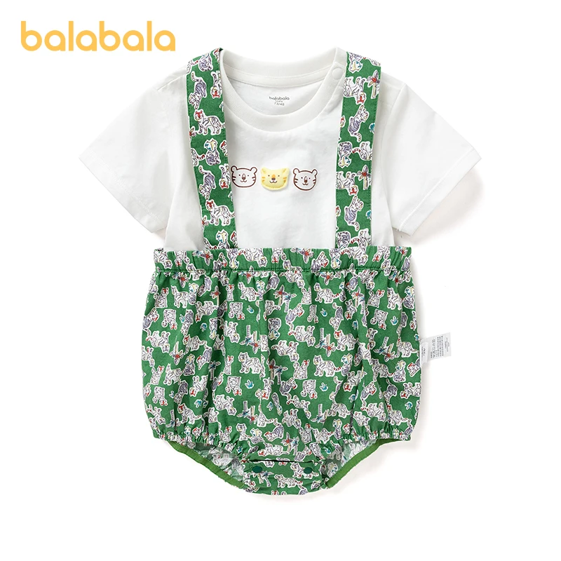 Balabala Infant Boy Short-sleeved Suit Summer Fashion Overalls Two-piece Set